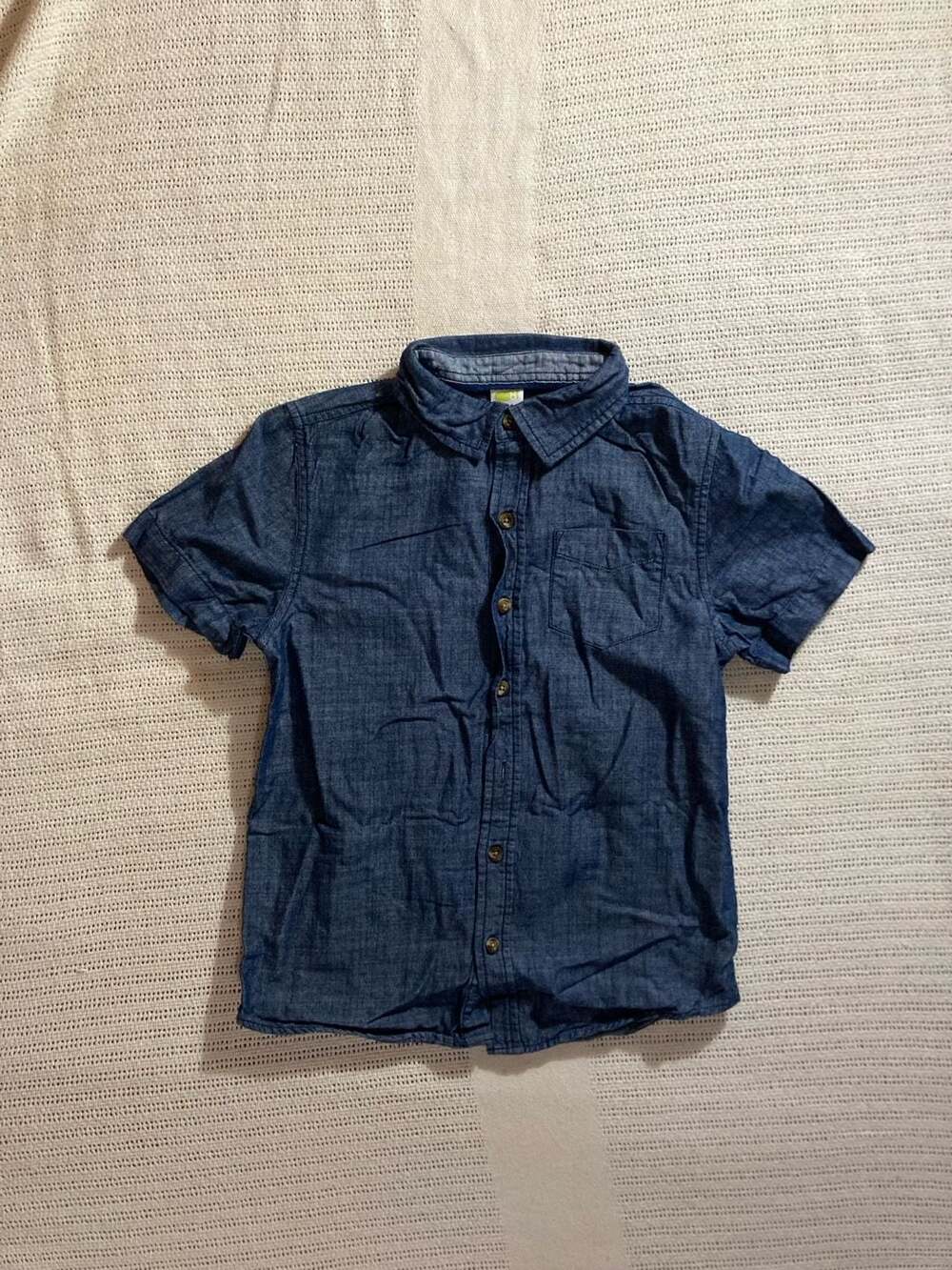 Crazy 8 Boys Short Sleeve Chambray Button Up Shirt